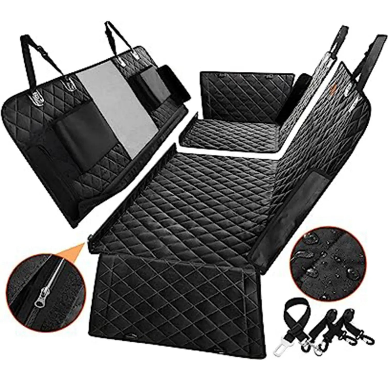 PawRide Funda para Autos de Perros | Diseño 6 en 1 | Impermeable y Antideslizante | Para Auto, SUV y Camión