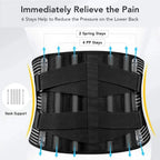 Cinturón de Soporte Lumbar OrthoFlexa | Soporte Lumbar de 360° con Aluminio Memoria y Resortes de Acero | Transpirable e Invisible Bajo la Ropa