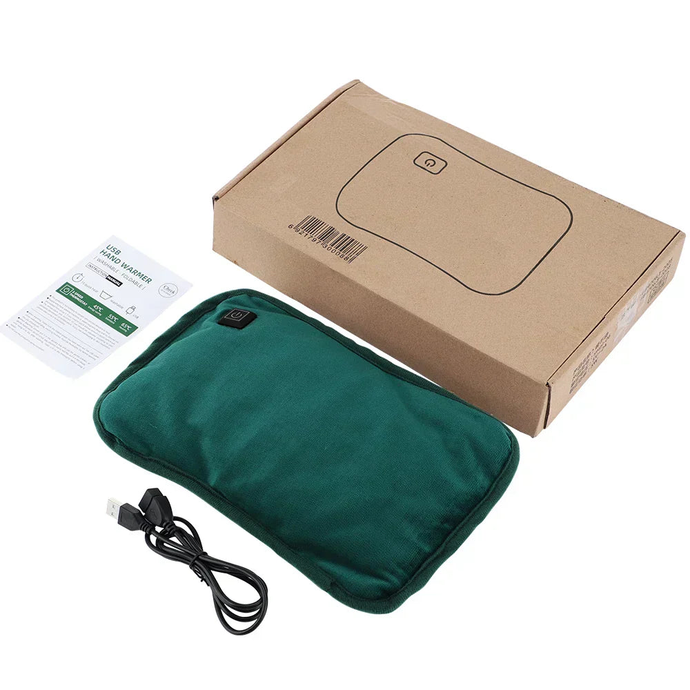 Almohadilla térmica portátil de grafeno | Recargable por USB | 3 niveles de temperatura | Calentador ergonómico para manos y abdomen | Incluye apagado automático inteligente