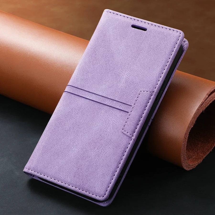 Funda tipo cartera para Google Pixel: funda magnética con tapa y compartimentos para tarjetas