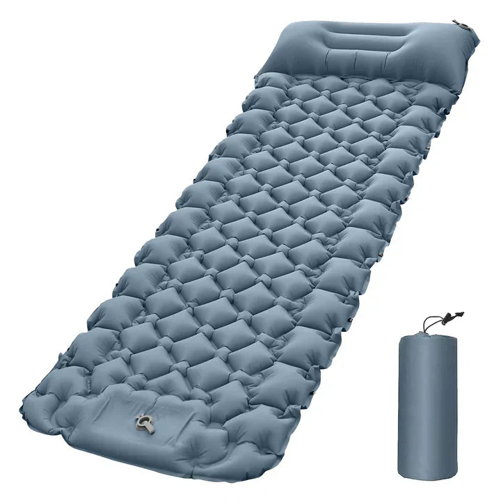 SleepCamp - Colchón inflable de rápida inflado con almohada integrada | 50% DESCUENTO