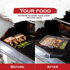 BBQGrid | Parrilla portátil con mango | Ideal para pescado, verduras y camarones | Acero inoxidable