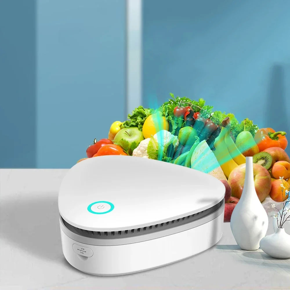 Generador de Ozono Mini PureZone | Purificador y Esterilizador de Aire | Portátil y Recargable por USB | Para Refrigerador, Auto y Armario