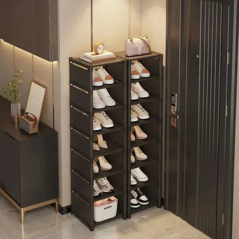 SPACERACK – Estante para zapatos que ahorra espacio para esquinas y espacios pequeños