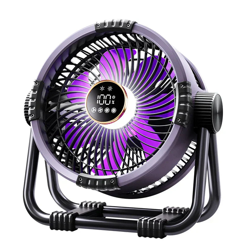 Ventilador de camping con powerbank de 20.000 mAh