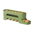 Caja de Huevos RolloMaxx | Organizador de Huevos de 4 Niveles | Ahorra Espacio y Autopropulsado | Diseño Transparente