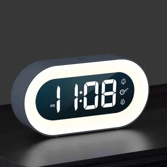 BRILTIME – Reloj despertador digital regulable con brillo ajustable y luz nocturna