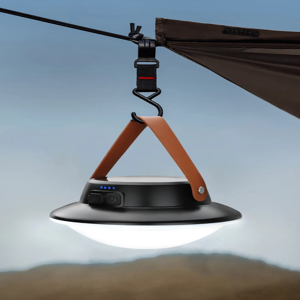 LumiCamp – Lámpara de Camping Solar con Batería Recargable y 3 Modos