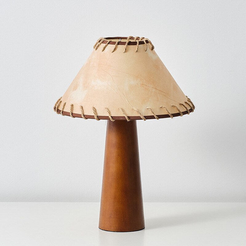 ZenWood | Lámpara de mesa LED de madera en estilo Wabi-Sabi de estilo japonés