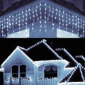 Cadena de luces LED en forma de carámbano | 8 Modos | Cortina de invierno | Decoración navideña y de Año Nuevo 2025 | Enchufe UE