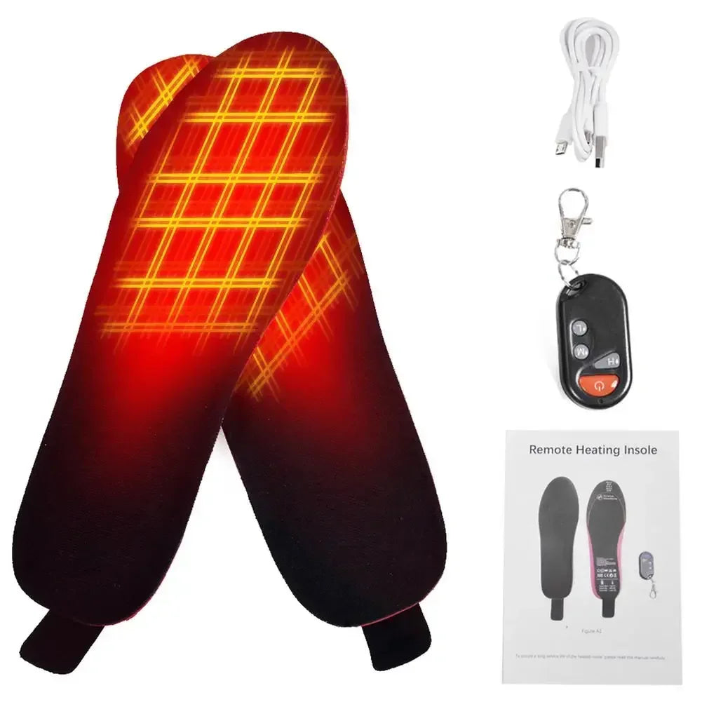 Plantillas Calefaccion WarmStep Pro | Recargables con Control Remoto | 3 Niveles de Calor | Recortables | Calentadores de Pies Eléctricos para Invierno y Exterior