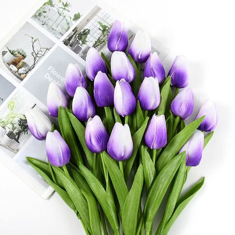 Ramo de Tulipanes Artificiales con Flores Realistas