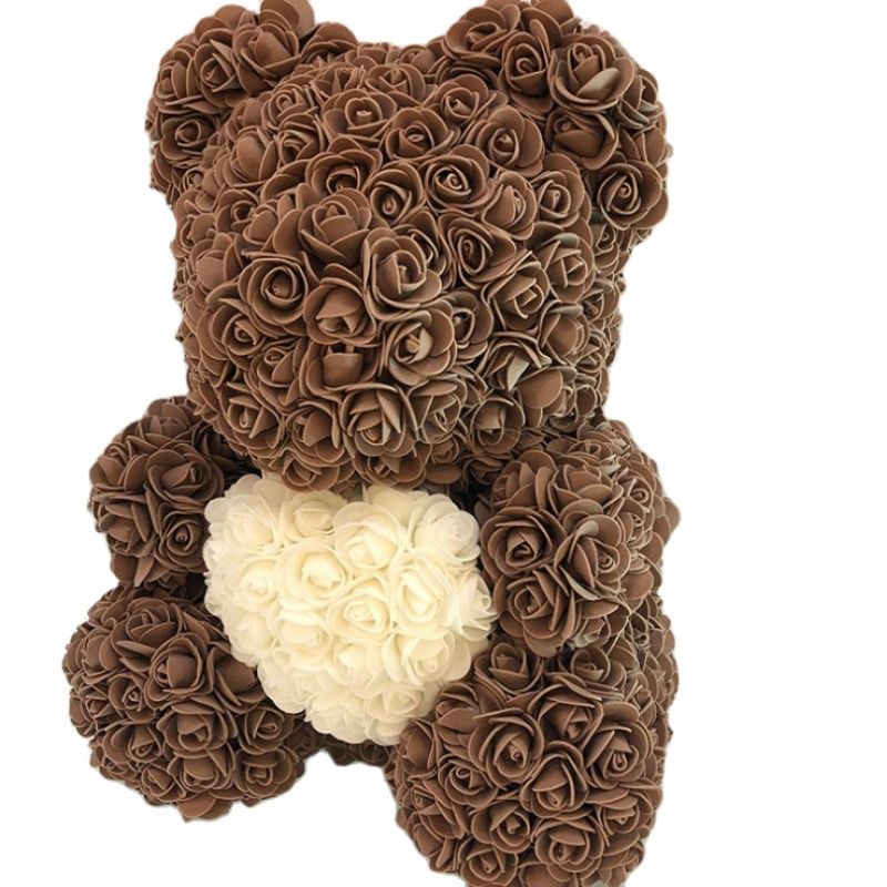 Osito de Peluche con Rosas Artificiales