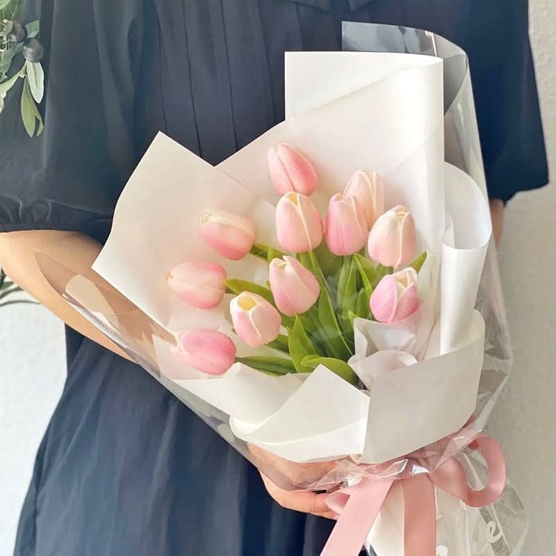 Ramo de Tulipanes Artificiales con Flores Realistas