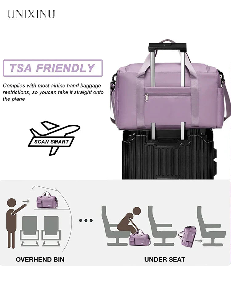 Bolsa de Viaje Veyora WeekAir | Capacidad de 35 L | Con Compartimento para Zapatos y Separación Húmedo/Seco | Para Viajes en Avión, Deportes y Escapadas de Fin de Semana
