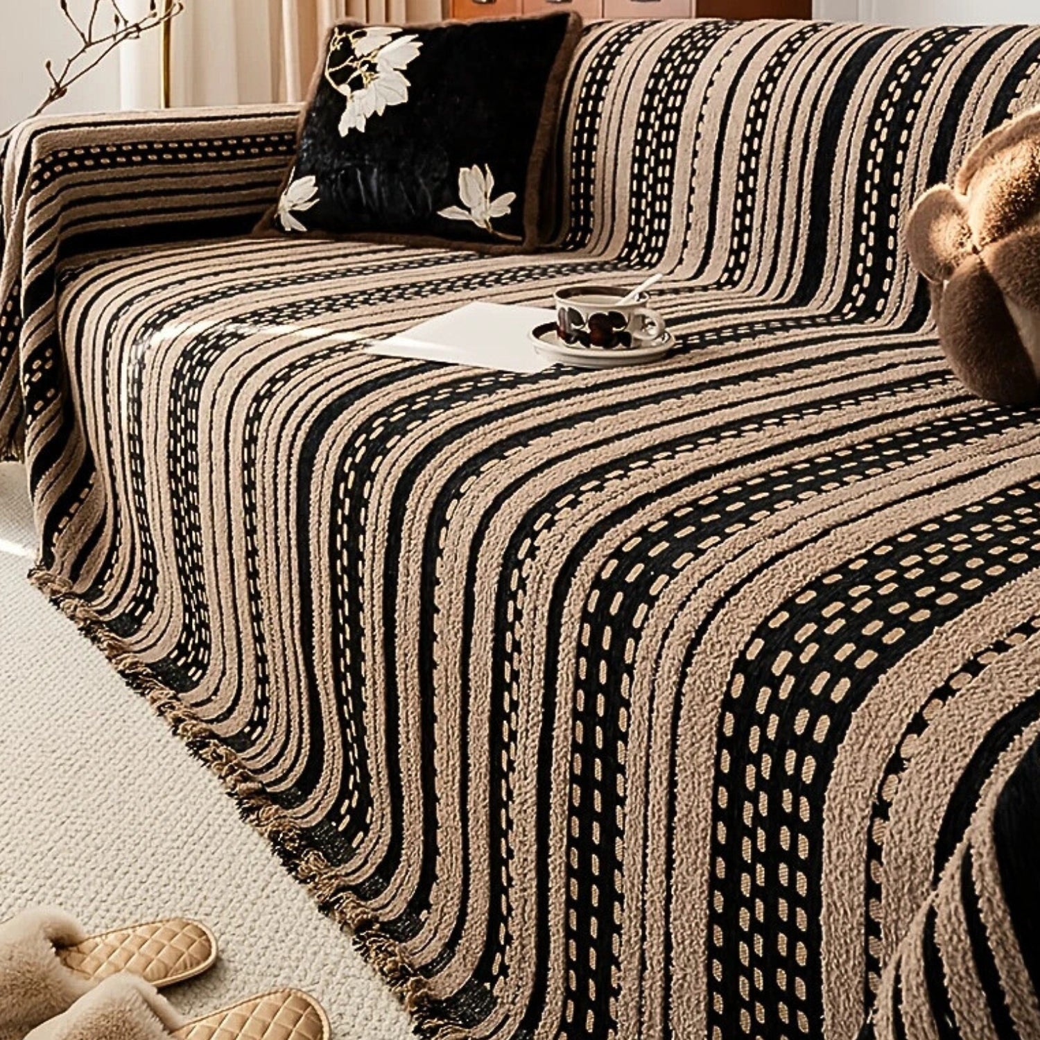 Cubierta de Sofá de Peluche Boho Estilo Sahara