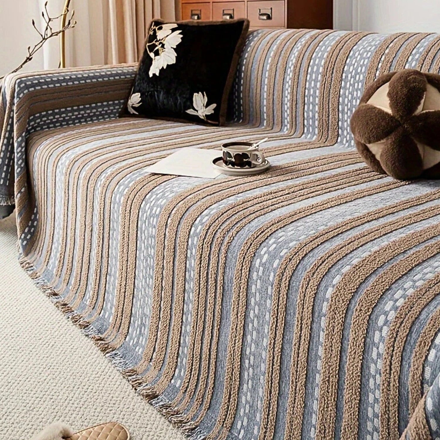 Cubierta de Sofá de Peluche Boho Estilo Sahara
