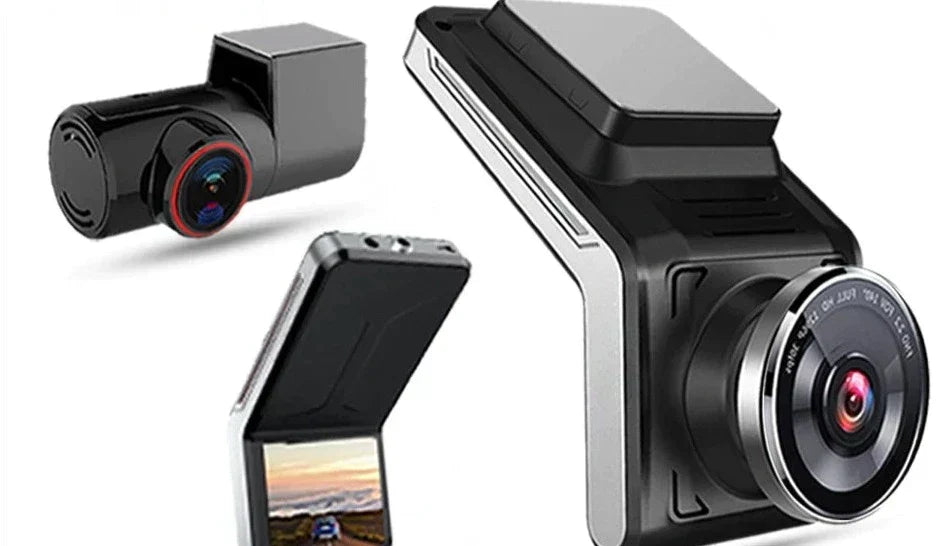 Cámara Dash Dual 4K con Lente F1.8, Visión Nocturna y Modo de Estacionamiento de 24 Horas
