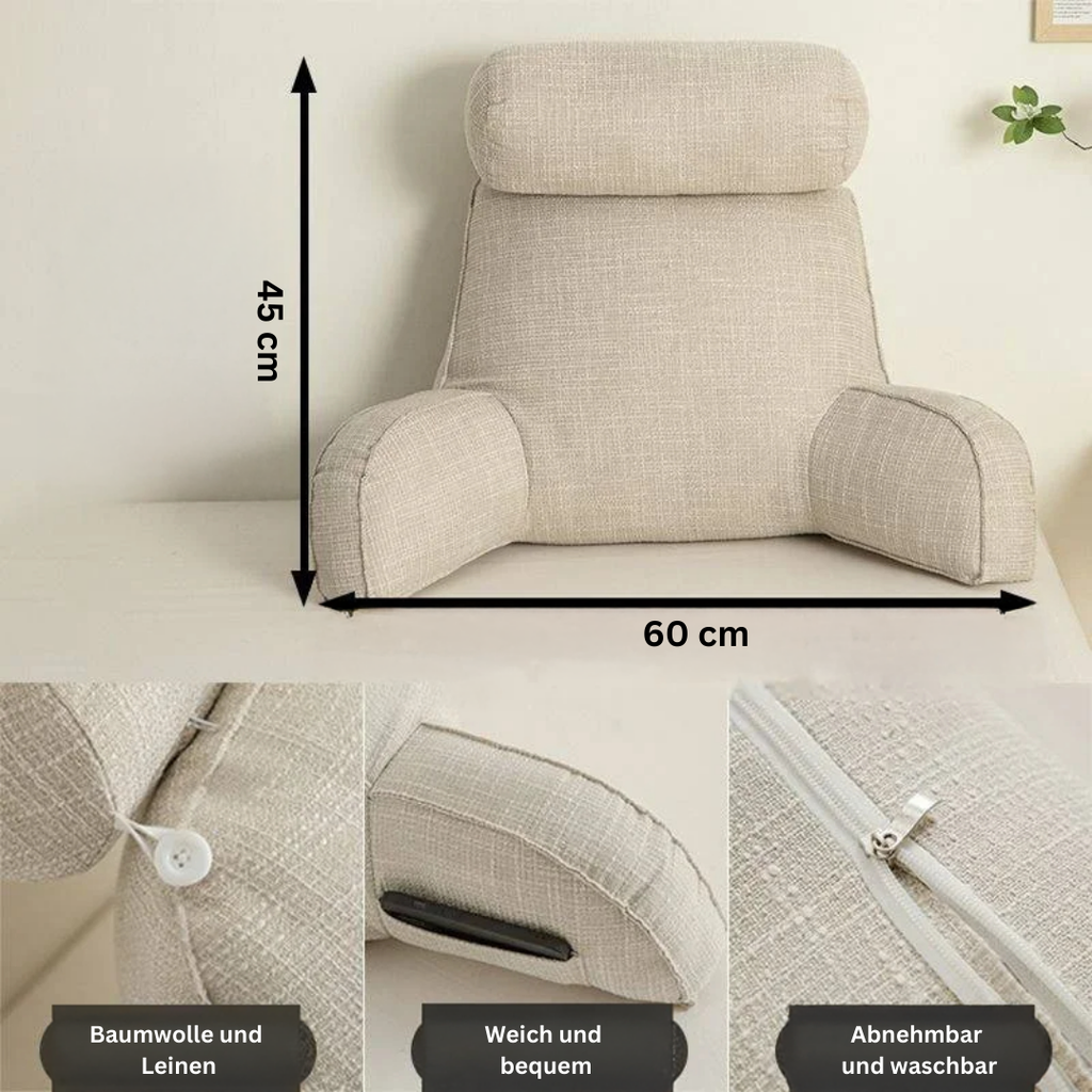 Cojín ergonómico para la espalda con reposabrazos