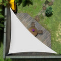 Toldo de sol en forma triangular blanco, repelente al agua y con protección UV