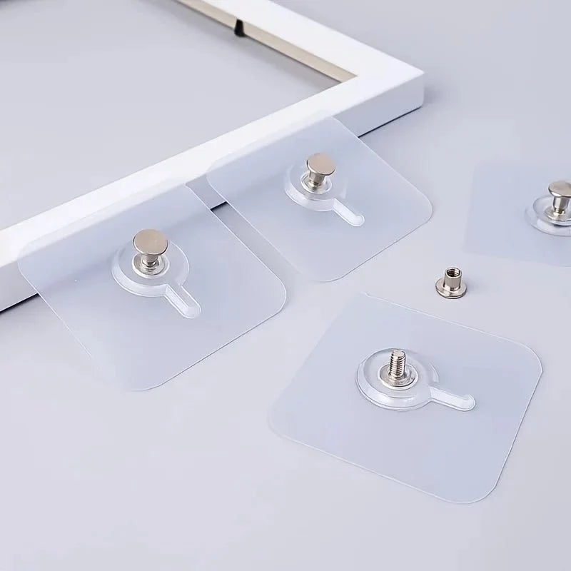 TRACELESS – Ganchos de pared sin residuos 10 piezas transparentes y fuertes