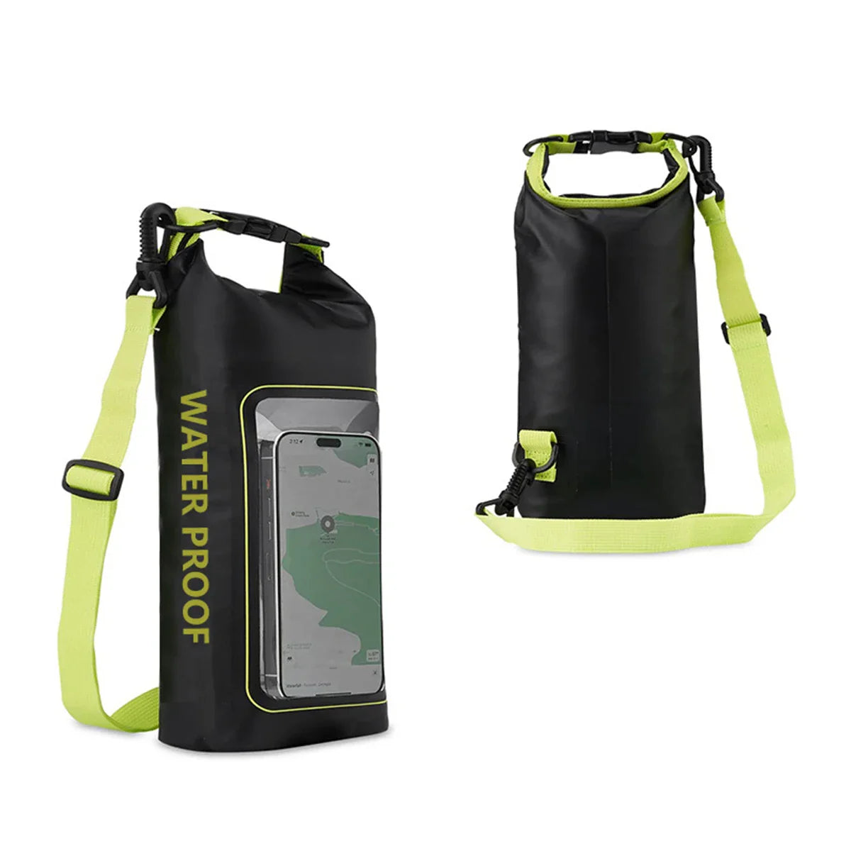 AquaVault Bolsa Impermeable de 2L | Con Ventana Táctil | Bolsa de Exterior para Kayak, Senderismo y Deportes Acuáticos