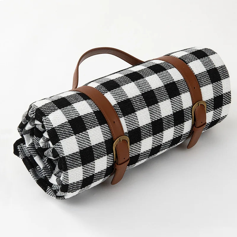 Manta de picnic impermeable con correa de cuero | Brehn
