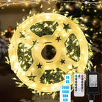 Cadena de luces LED de fuegos artificiales Ignisia | Con control remoto | 30–75 m | 900–2000 LEDs | IP65 a prueba de agua | Para Navidad, Halloween y fiestas