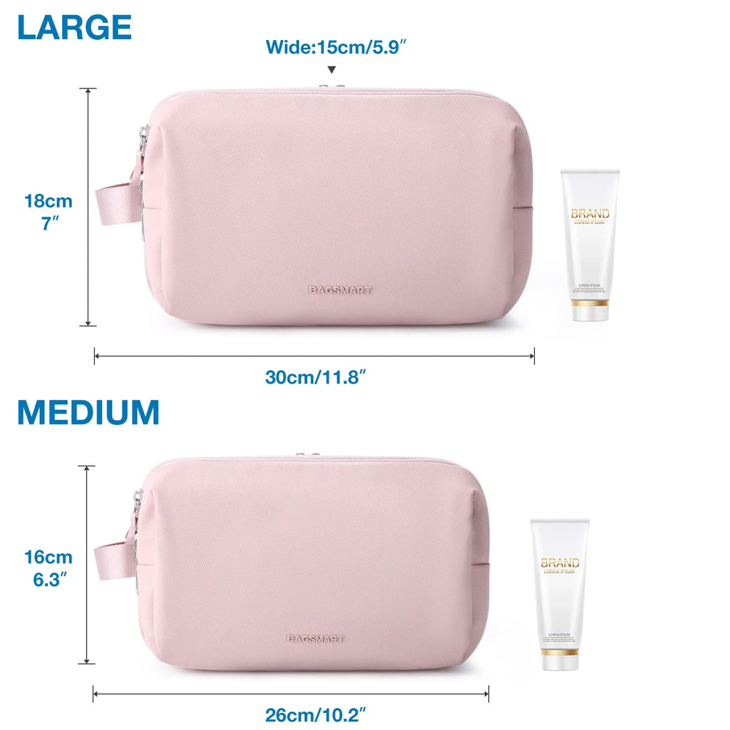 Kosmetixo Neceser Impermeable para Damas y Caballeros | Neceser Ligero en S/M/L | Accesorios de Viaje para Productos de Cuidado y Maquillaje | Organizador de Viaje Unisex