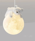 Lámpara Colgante para Niños con Diseño de Oso o Conejo para Iluminación Cálida y Reconfortante