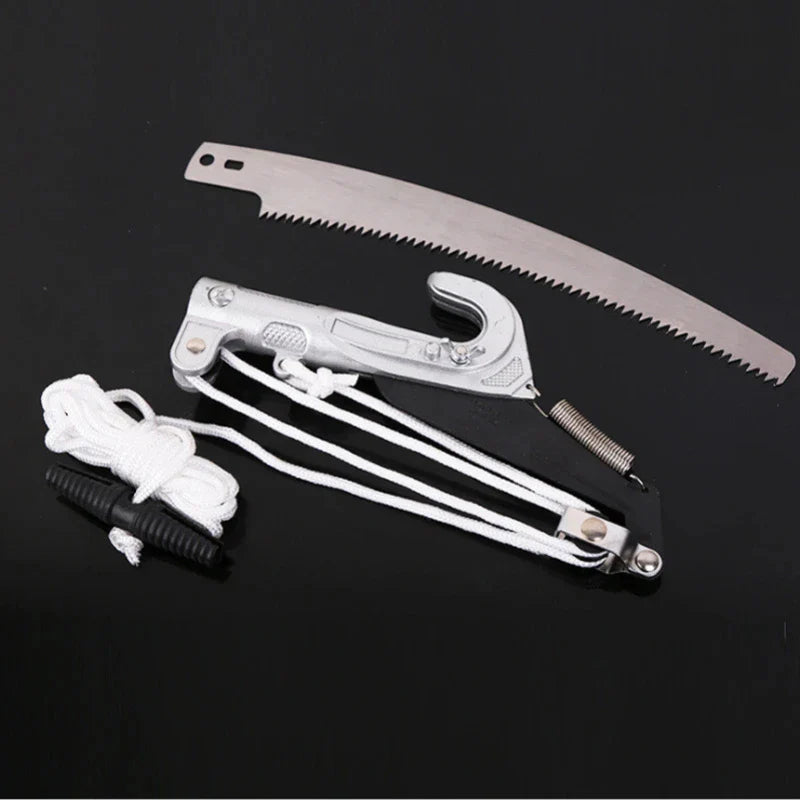 SkyCut Cortasetos de Altura | Tijeras de Poda Telescópicas con Sistema de Cuerda | Cuchilla de Acero SK5 | Para Árboles Frutales y Ramas Altas