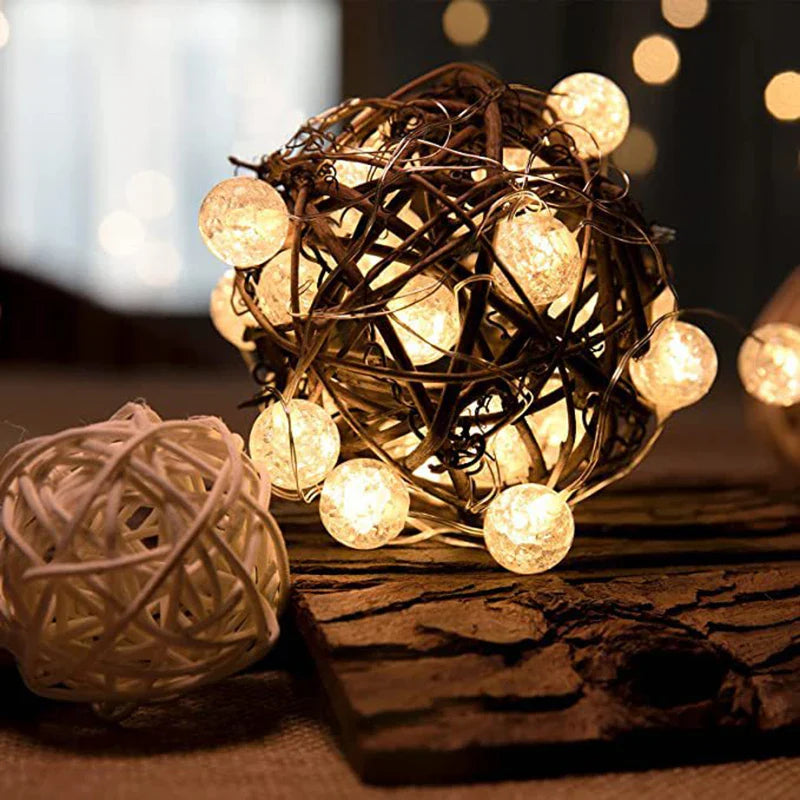 LumiaGlow Cadena de Luces LED | Blanco Cálido | 3 Modos | Funciona con Baterías