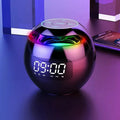 Reloj despertador con altavoz esférico | Bluetooth 5.0 | Luz nocturna LED | Batería de 2200 mAh