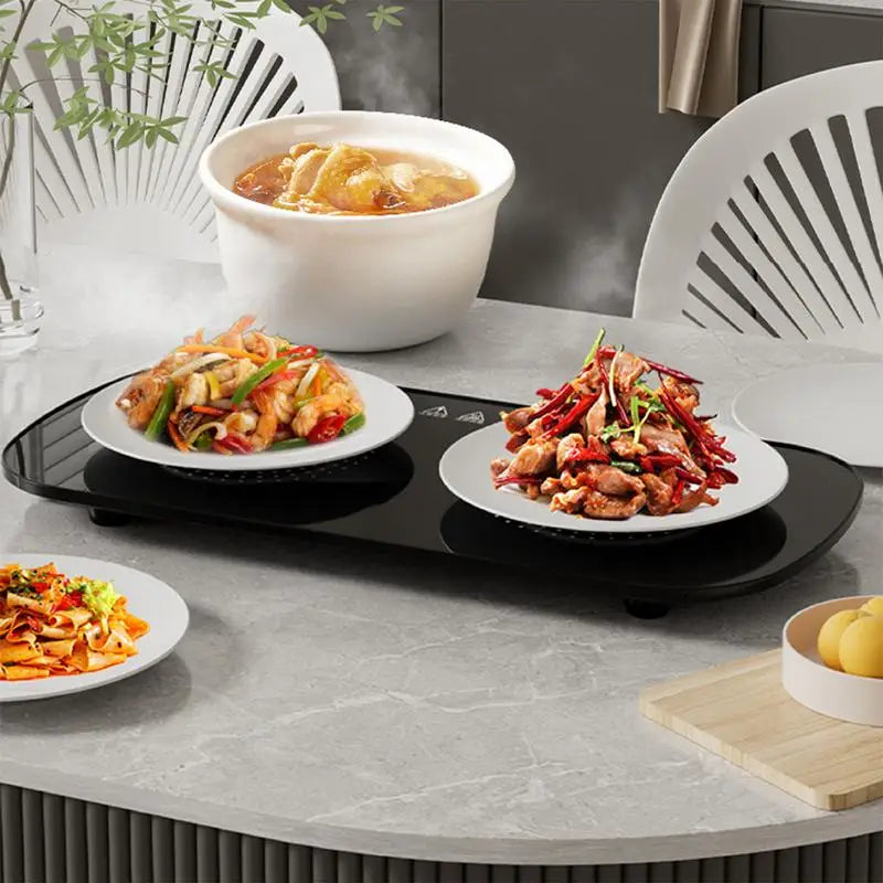 Skorter | Bandeja Térmica Eléctrica Inteligente | Control de Temperatura Ajustable | Mantiene la Comida Caliente con Placa Calentadora Constante | Esencial para Calentar Comida