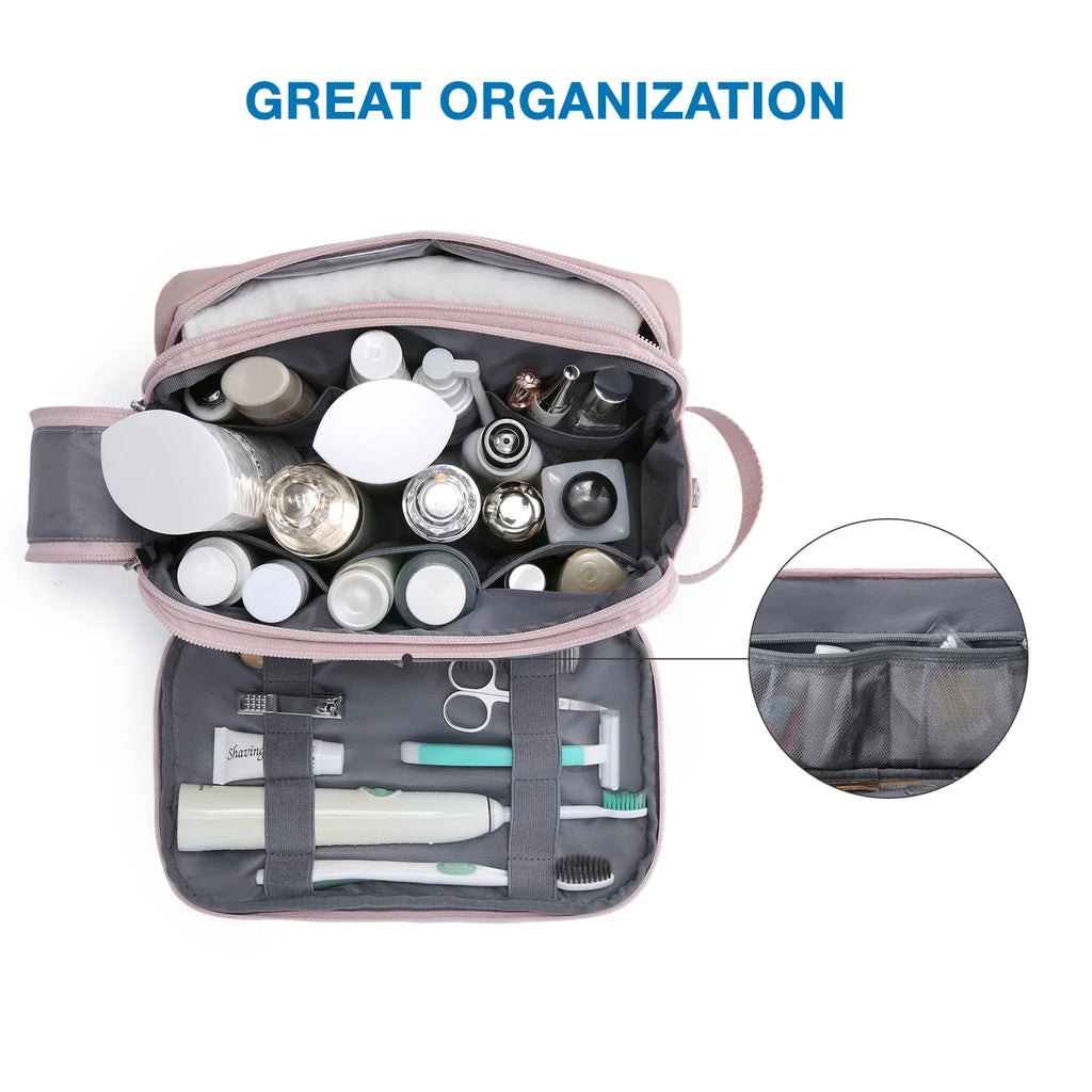 Kosmetixo Neceser Impermeable para Damas y Caballeros | Neceser Ligero en S/M/L | Accesorios de Viaje para Productos de Cuidado y Maquillaje | Organizador de Viaje Unisex