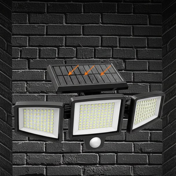 SUNDEFENSE – Luz de seguridad solar con sensor de movimiento y control remoto