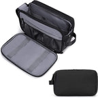 Gentrax Necessaire para Hombre | Impermeable y Grande | Organizador de Viaje Resistente con Compartimento Húmedo | Dopp Kit para Afeitado y Cuidado Personal