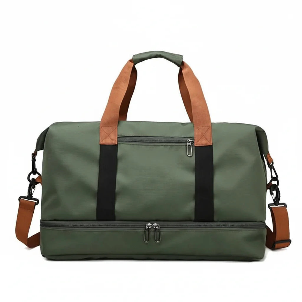FITVOYAGE – Bolsa de deporte con compartimento para zapatos y compartimento húmedo