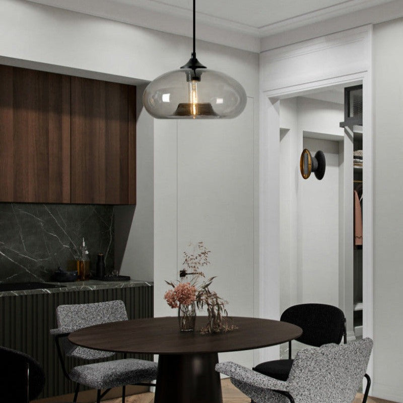 Lámpara colgante de vidrio – moderna, colorida y en estilo Art Déco