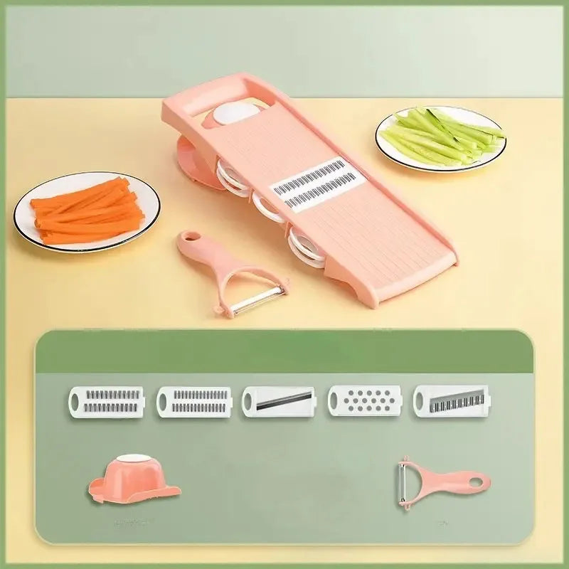 SlicePro – Mandolina multifuncional para verduras y frutas con mango | Brehn