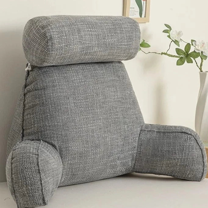 Cojín de respaldo Deluxe – Soporte ergonómico con cabezal ajustable y funda lavable