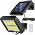 LuminaX Solar | 100 COB LED Lámpara Solar | IP65 | Sensor de Movimiento y 3 Modos | Iluminación Exterior Inalámbrica