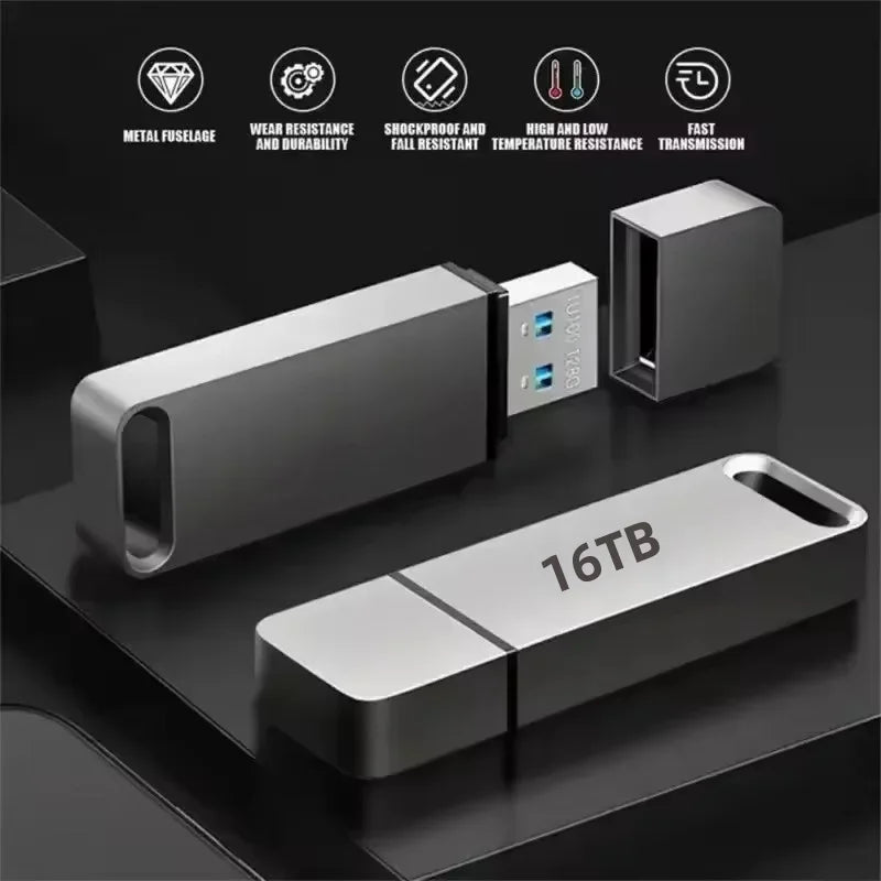 USB 3.2 Flash Drive | Alta Velocidad, Carcasa de Metal Duradera e Impermeable para Windows y Mac OS