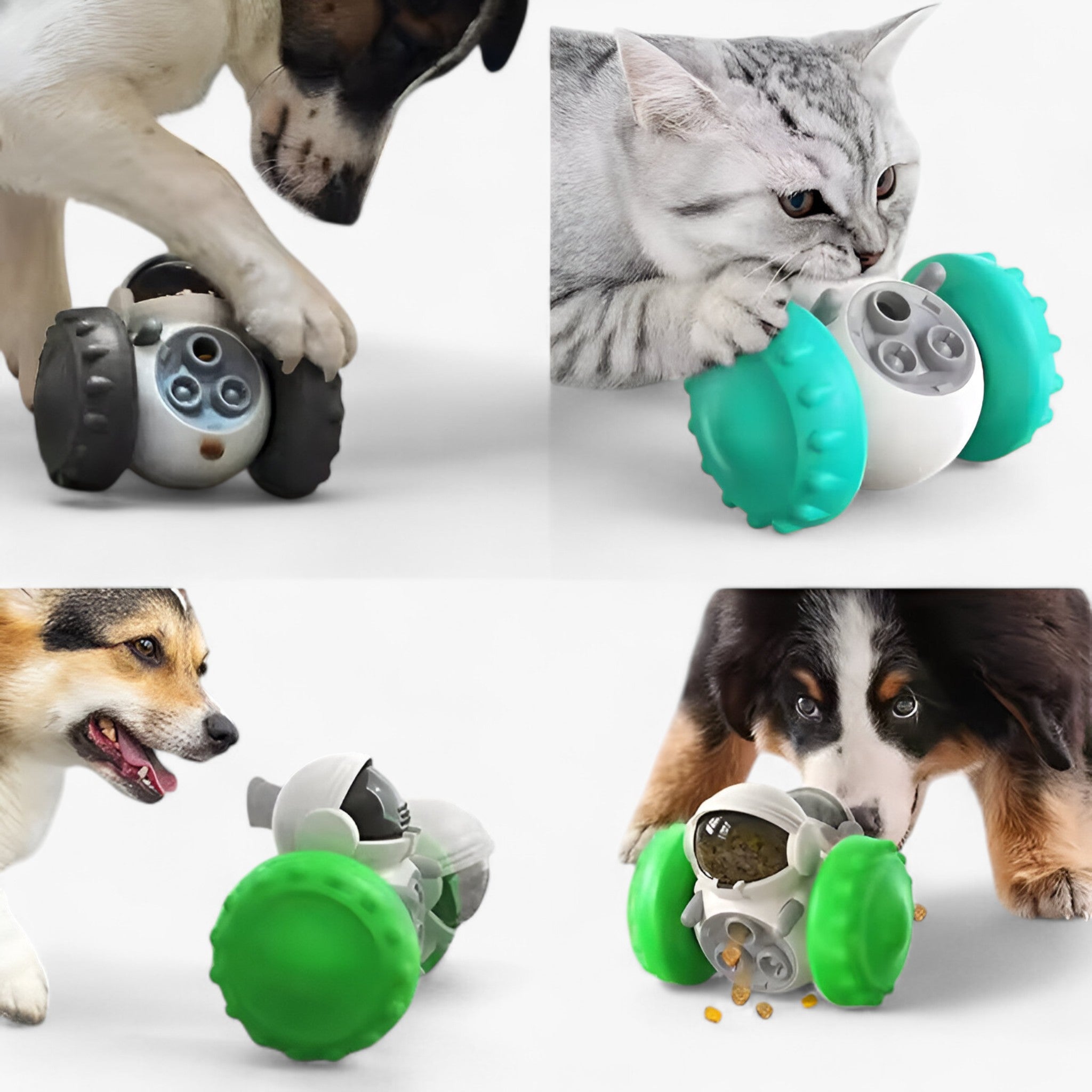 BuddyFun - Dispensador Interactivo de Comida para Hábitos Alimenticios Saludables de Perros y Gatos