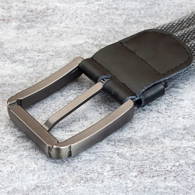 Lisslune | Cinturón de Lona para Hombre – Banda Ajustable Casual a Rayas