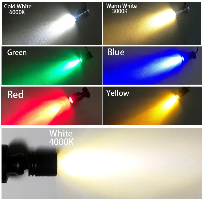 Mini LED Spot LuxoDot | 1W/3W | Luz LED USB para vitrinas y decoración | Blanco cálido y frío | Carcasa de aluminio