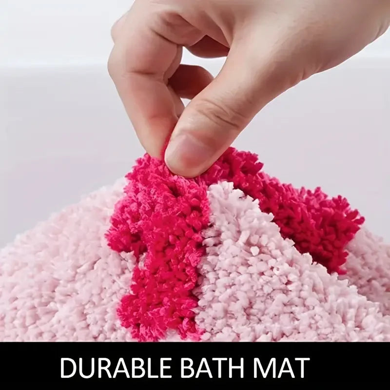 BlushNaked Alfombra de Diseño Acolchada – Rosa "Get Naked" Alfombra para Baño y Sala | Brehn