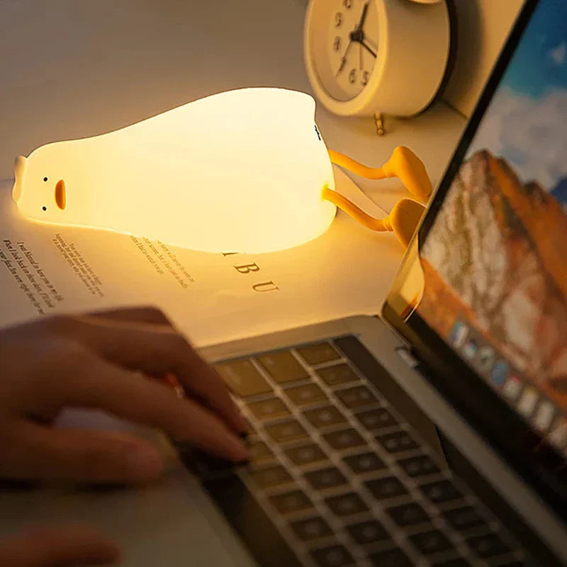 LumaDuck - dulce lámpara de pato recargable para noches acogedoras