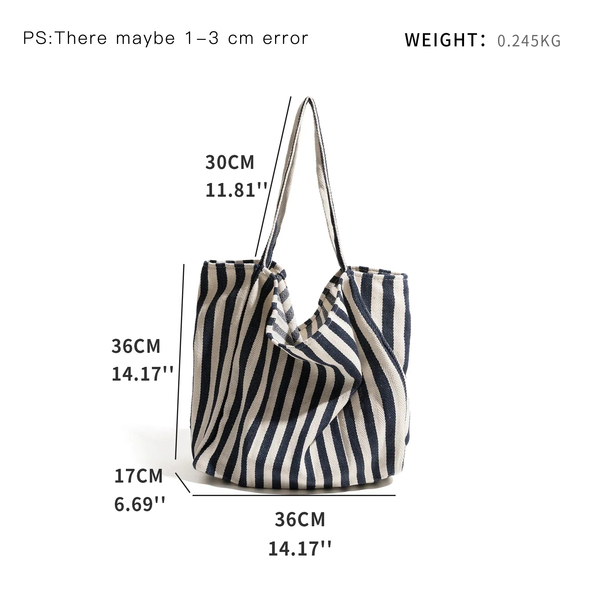 Lisslune | Bolsa de lino a rayas