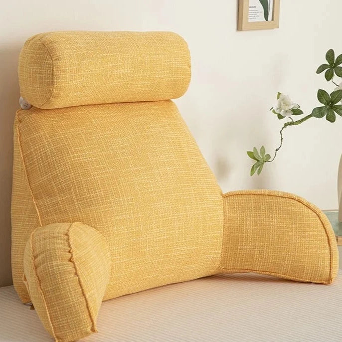 Cojín de respaldo Deluxe – Soporte ergonómico con cabezal ajustable y funda lavable